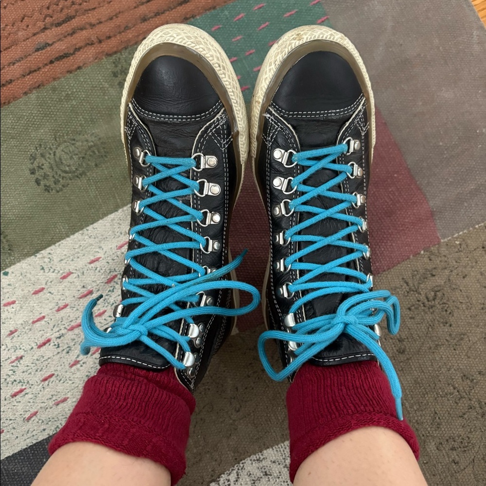 Black Leather Converse